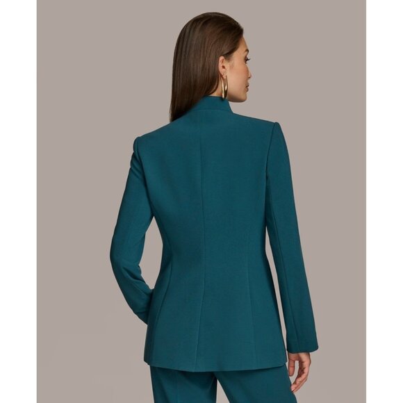 Donna Karan New York Women's Button Sleeve Blazer Green Size 0 MSRP $169 - Picture 5 of 5